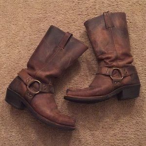 FRYE Brown Harness Boots Sz 7.5